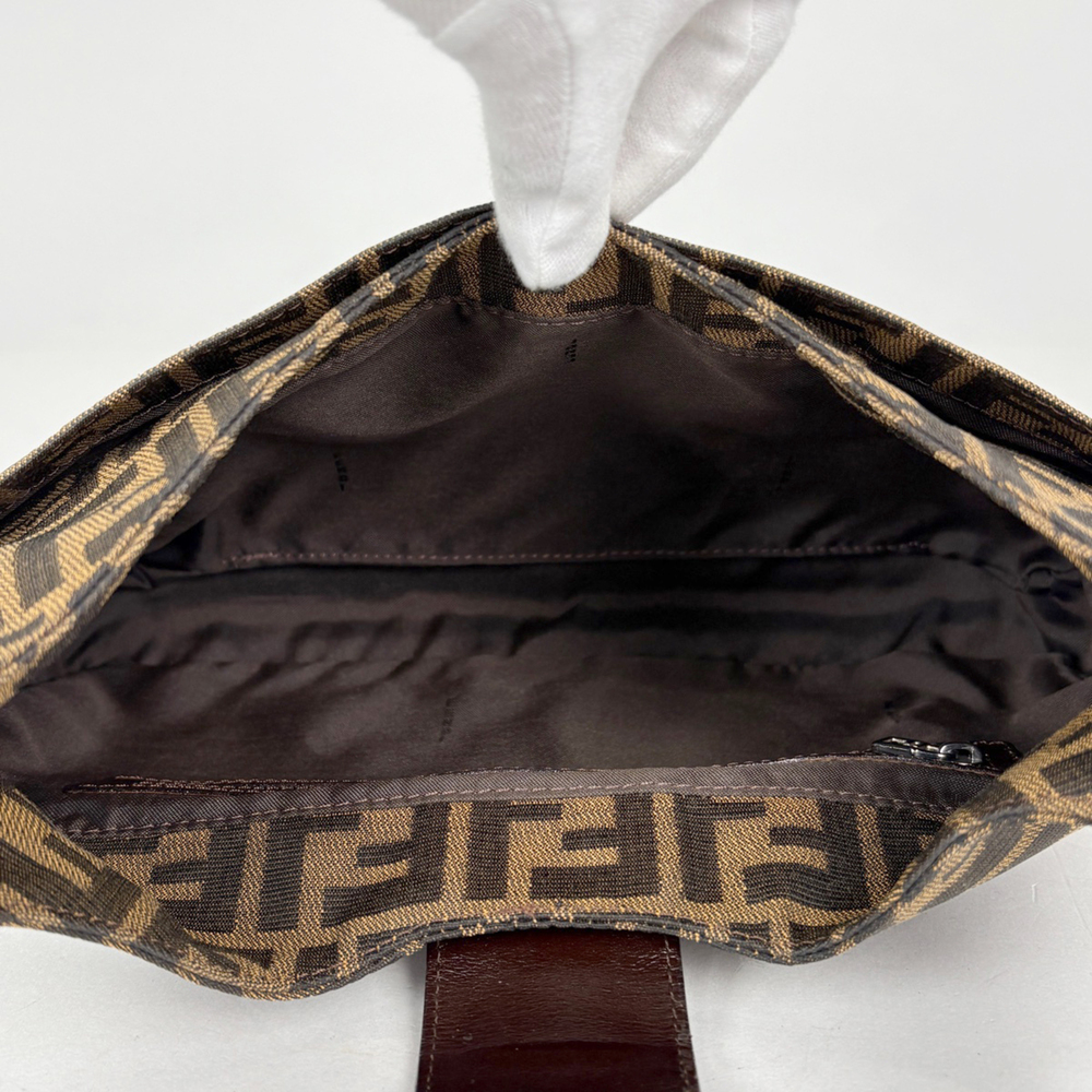 Fendi Zucca pattern shoulder bag, one-shoulder, canvas, brown, 26569, women's. - Picture 8 of 8